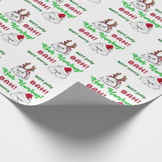 Bah Humbug Cats Geschenkpapier (Ecke)