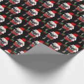 Bah Humbug Christmas Dog Pattern Geschenkpapier (Ecke)