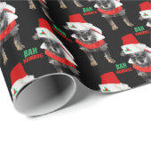 Bah Humbug Christmas Dog Pattern Geschenkpapier (Rolleneckpunkt)