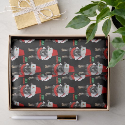 Bah Humbug Christmas Dog Pattern Seidenpapier (Geschenk)
