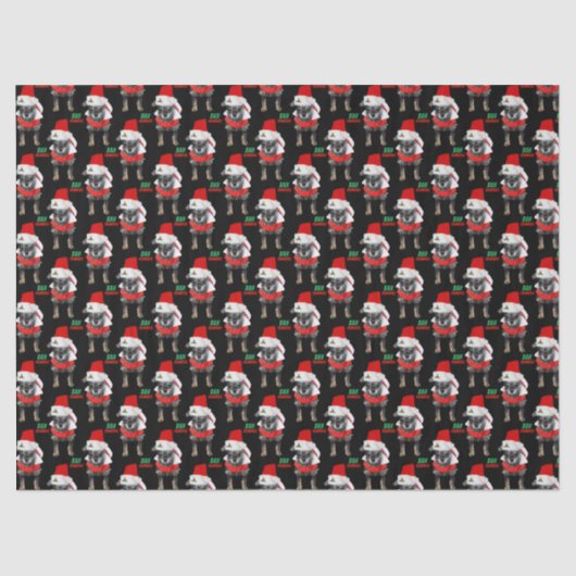 Bah Humbug Christmas Dog Pattern Seidenpapier (Vorderseite)
