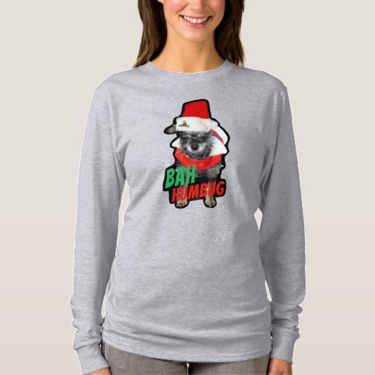 Bah Humbug Christmas Dog T-Shirt (Vorderseite)