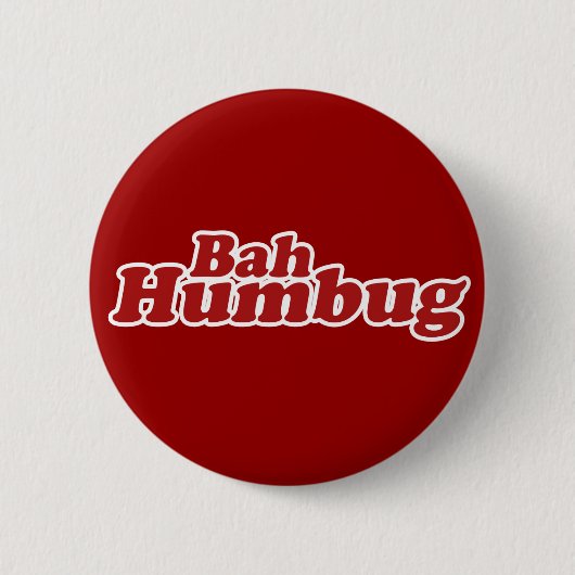 Bah Humbug Christmas Scrooge Button (Vorderseite)