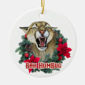Bah Humbug Cougar Keramik Ornament (Vorne)