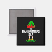 Bah Humbug Elf Matching Familie Weihnachten Magnet (Vorderseite/Rückseite)