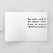 Bah Humbug! Feiertagskarte (Innenseite)