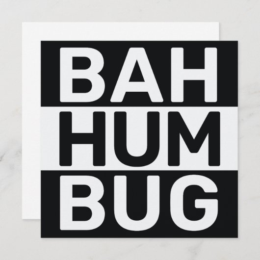 Bah Humbug Feiertagskarte (Vorne/Hinten)
