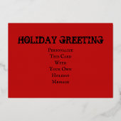 Bah Humbug Folien Feiertagskarte (Rückseite)