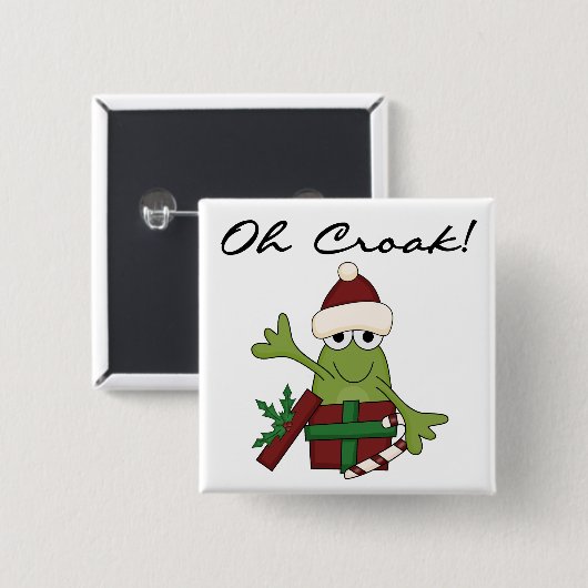 Bah Humbug Frog Weihnachtsgeschenke und Geschenke Button (Vorne & Hinten)