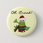 Bah Humbug Frog Weihnachtsgeschenke und Geschenke Button (Vorderseite)