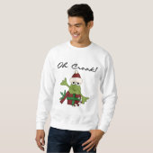 Bah Humbug Frog Weihnachtsgeschenke und Geschenke Sweatshirt (Vorne ganz)
