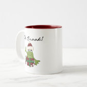 Bah Humbug Frog Weihnachtsgeschenke und Geschenke Zweifarbige Tasse (Vorderseite Links)