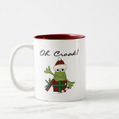 Bah Humbug Frog Weihnachtsgeschenke und Geschenke Zweifarbige Tasse (Links)