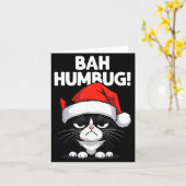 Bah Humbug Funny Bad Cat Christmas Hater Cat Lover Karte (Gelbe Blume)
