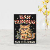 Bah Humbug Funny Bad Cat Christmas Hater Kitten Lo Karte (Gelbe Blume)