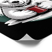 Bah Humbug Funny Christmas Lar Bear Sarcastic Holi Poster (Ecke)