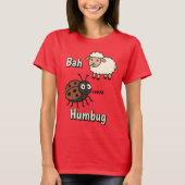 Bah Humbug Funny Cute Cranky Christmas T-Shirt (Vorderseite)