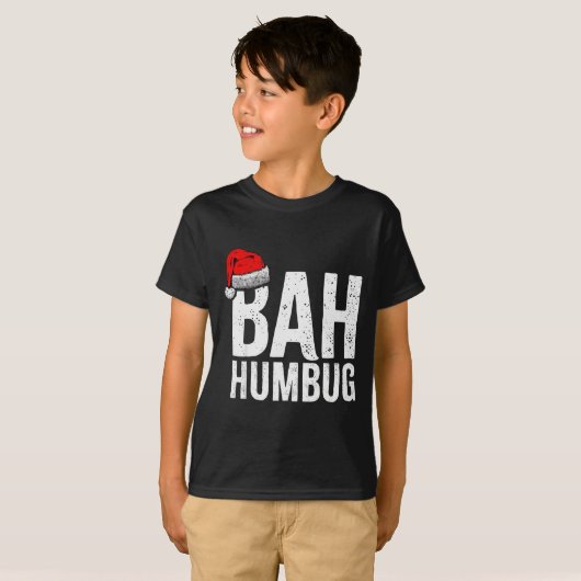 Bah Humbug. Funny Sarcastic Anti Christmas Holiday T-Shirt (Vorne ganz)