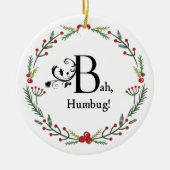 Bah Humbug Funny Sarcastic Family Scrooge Dickens Keramik Ornament (Vorne)