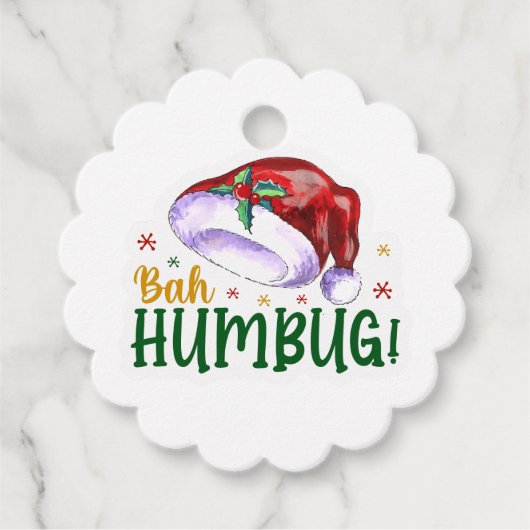 Bah Humbug Geschenkanhänger (Vorderseite)