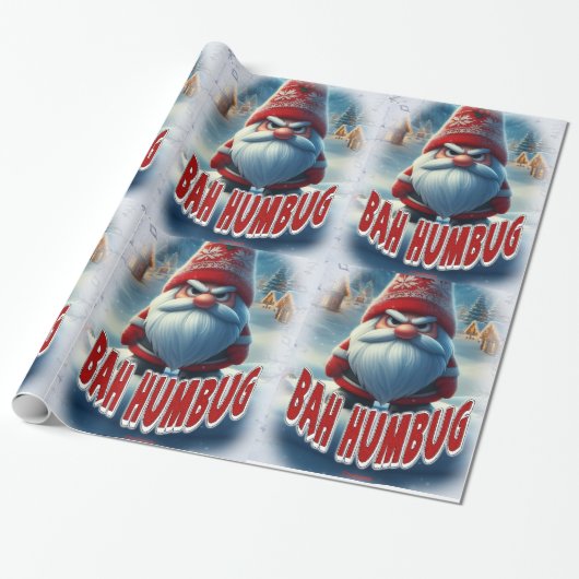 BAH HUMBUG GESCHENKPAPIER (Ungerollt)