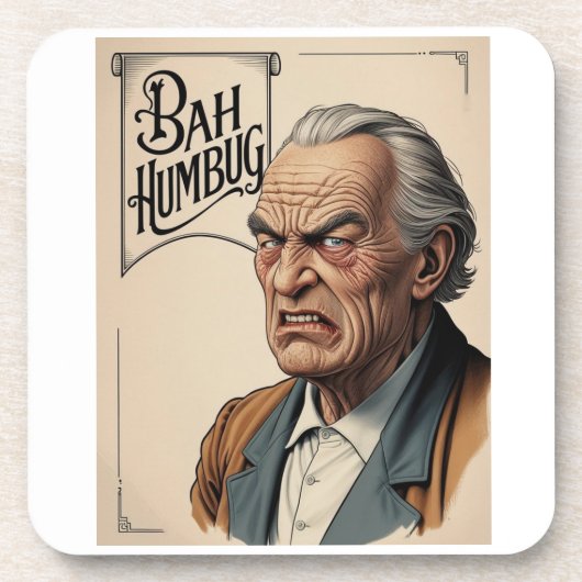 Bah Humbug! Getränkeuntersetzer (Vorderseite)