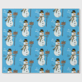 Bah Humbug Grumpy Christmas Snowman Introvert Geschenkpapier (Flach)