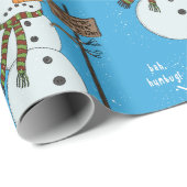 Bah Humbug Grumpy Christmas Snowman Introvert Geschenkpapier (Rolleneckpunkt)