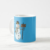 Bah Humbug Grumpy Christmas Snowman Introvert Kaffeetasse (Vorderseite Links)