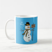 Bah Humbug Grumpy Christmas Snowman Introvert Kaffeetasse (Links)