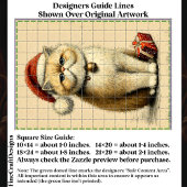 Bah Humbug Grumpy Weihnachtskatze EA9R Découpage Seidenpapier