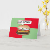 Bah Humbug Hamburger Funny Christmas Karte (Gelbe Blume)