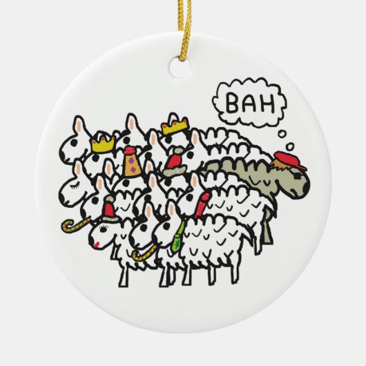 Bah Humbug Keramik Ornament (Vorne)