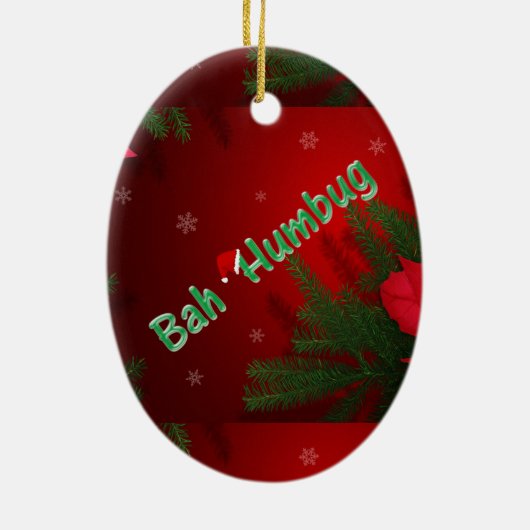 Bah Humbug Keramik Ornament (Hinten)