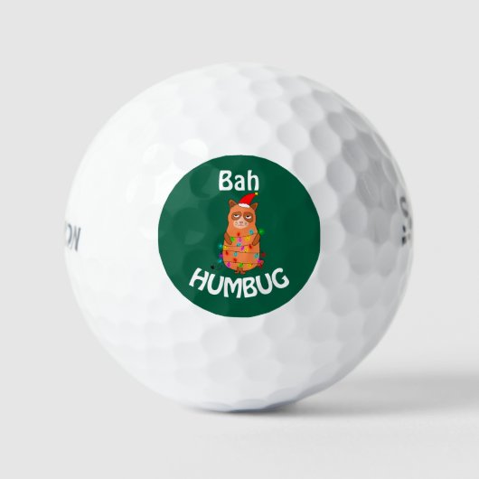 Bah Humbug Kitty Katze Golfball (Vorderseite)