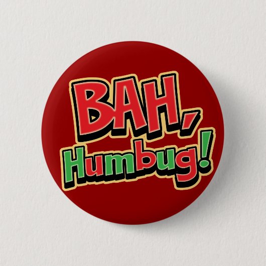 Bah Humbug-Knopf Button (Vorderseite)