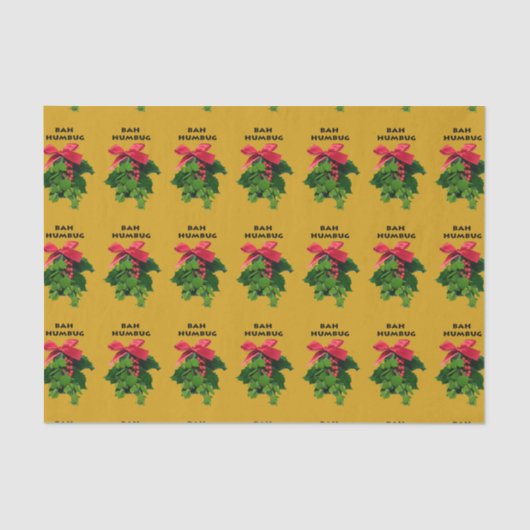 Bah Humbug Mistletoe Tissue Paper Seidenpapier (Vorderseite)
