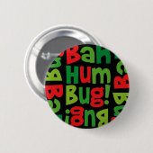 Bah Humbug-Muster-Knopf Button (Vorne & Hinten)
