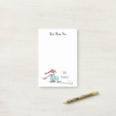 Bah Humbug Niedlich Grouchy Weihnachtself HandGeze Post-it Klebezettel (Auf Schreibtisch)