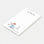 Bah Humbug Niedlich Grouchy Weihnachtself HandGeze Post-it Klebezettel (angewinkelt)