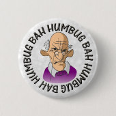 Bah Humbug Old Man Button (Vorderseite)