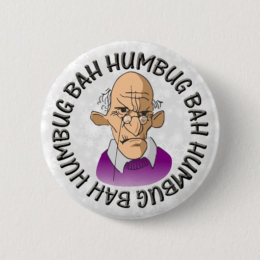 Bah Humbug Old Man Button (Vorderseite)