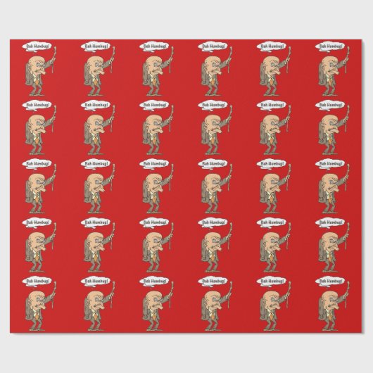 Bah Humbug Old Man Geschenkpapier (Flach)