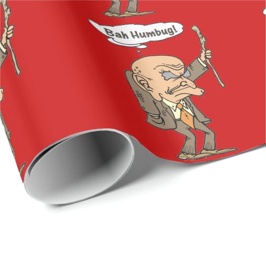 Bah Humbug Old Man Geschenkpapier (Rolleneckpunkt)