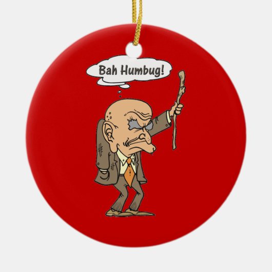 Bah Humbug Old Man Keramik Ornament (Vorne)