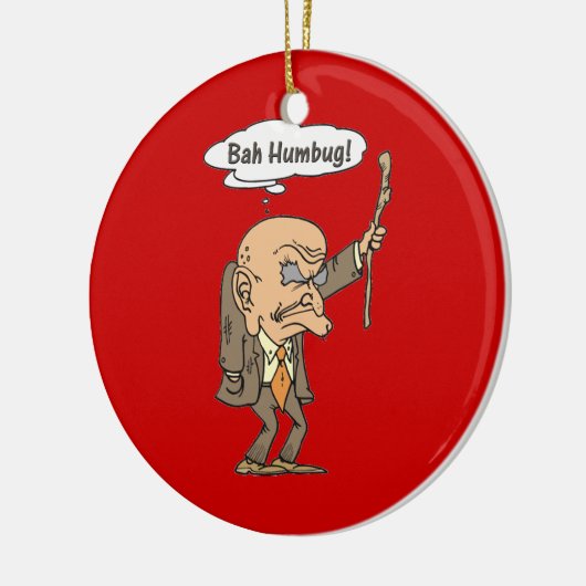 Bah Humbug Old Man Keramik Ornament (Links)