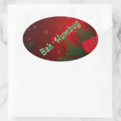 Bah Humbug Ovaler Aufkleber (Tasche)