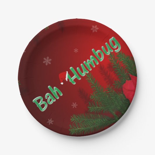 Bah Humbug Pappteller (Vorderseite)