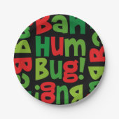 Bah Humbug Pappteller (Vorderseite)