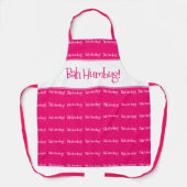 Bah humbug pinkfarbene Weihnachtsfrauen Schürze (Vorderseite)